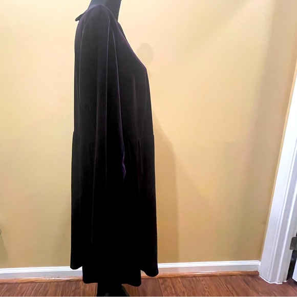 Wednesday Addams Purple Velvet Babydoll Dress Dark Academia Goth 90s Y2K Punk 1X - Picture 7 of 7